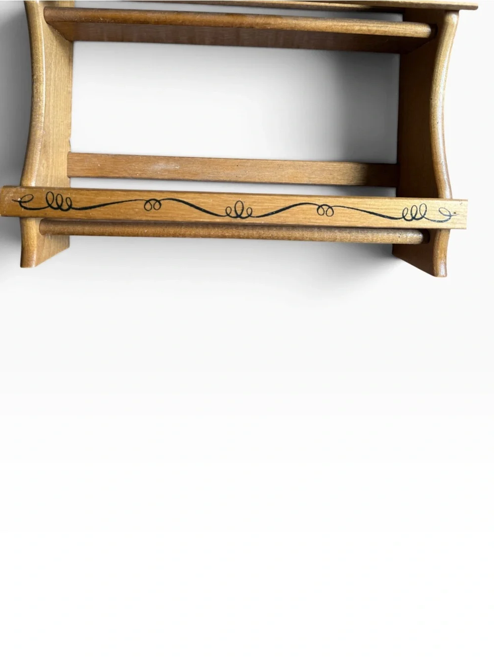 Vintage John Wagner & Sons Wooden Spice Rack